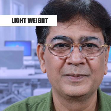 Rimless Round Shaped Adaptive Power Reading Glasses (ORG3)