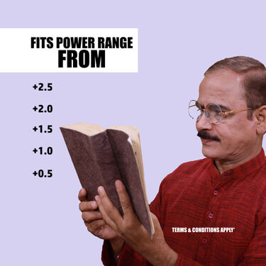 Rimless Round Shaped Adaptive Power Reading Glasses (ORG3)