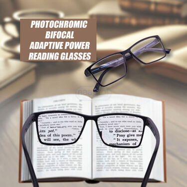 Photochromic Bifocal Adaptive Power Reading Glasses(PBORG22)