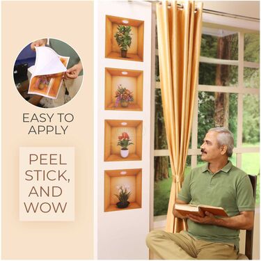 Pack of 4 - 3D Wall Stickers (3DWS1)
