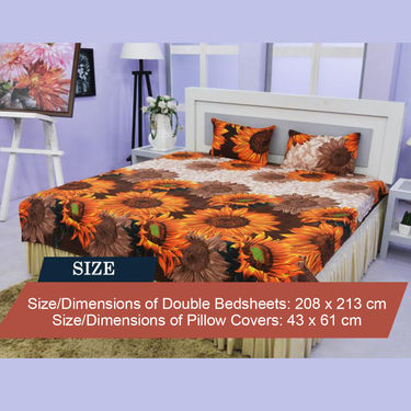 Pack of 8 Double Bedsheets + 16 Pillow Covers (8BS)