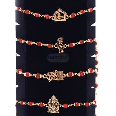 Buy 2 Get 2 Golden Rakhi Bracelet (RB4)