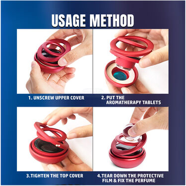 Car Dashboard Red Solar Crystal with Perfume (REDSOL)