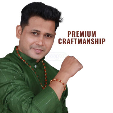 Rudraksh Mala with Trishul Damru Pendant + Rudraksh Bracelet (RMRB)