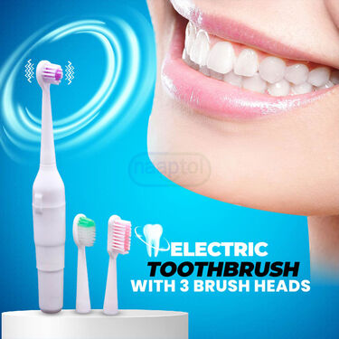 Electric Toothbrush With 3 Brush Heads (RTB5)