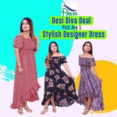 Desi Diva Deal - Pick Any 1 Stylish Designer Dress (SDW1)