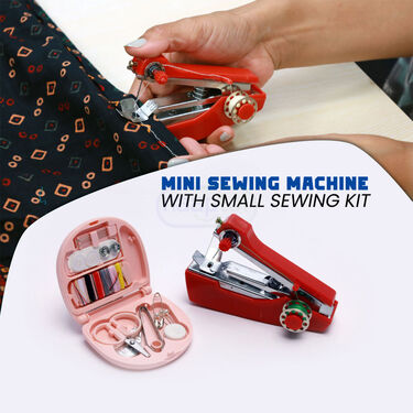 Mini Sewing Machine + Small Sewing Kit (SEM6)
