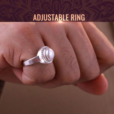 925 Italian Silver Moti Ring (SMR1)