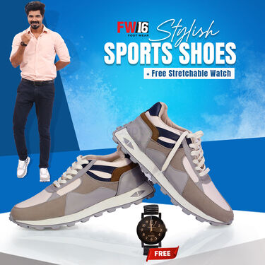 Pick Any 1 Stylish  Sport Shoes And Free Stretchable Watch (SSC11)