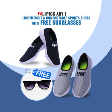 Pick Anyone Lightweight & Comfortable Sports Shoe With Free Sunglass (SSC35)