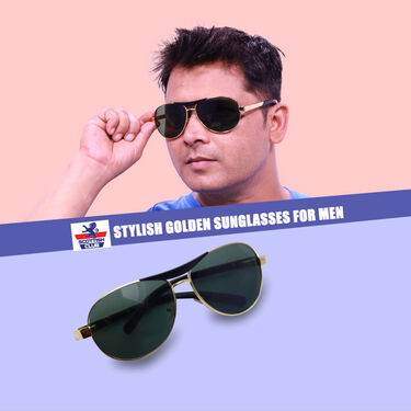 Stylish Golden Sunglasses For Men (SSG5)