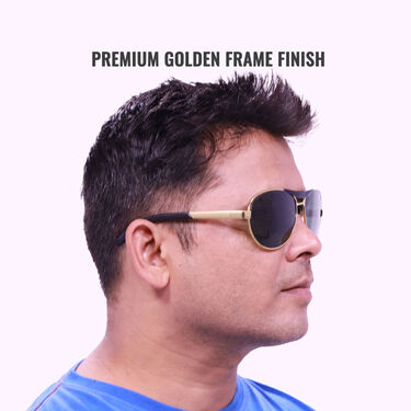 Stylish Golden Sunglasses For Men (SSG5)