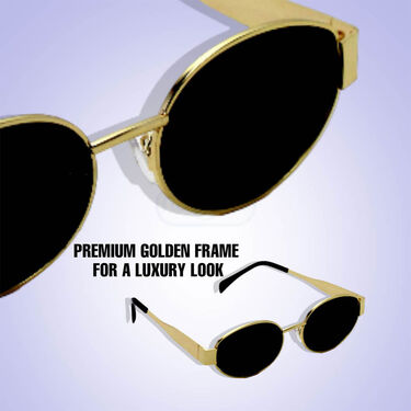 Stylish Trendy Oval Shaped Metal Sun Glasses (SSG)