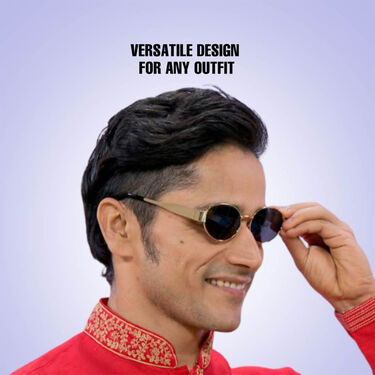 Stylish Trendy Oval Shaped Metal Sun Glasses (SSG)