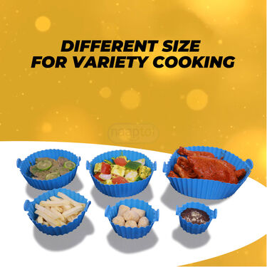 6 Pcs Silicon Tray For Microwave Oven Air fryer Cooking (STAC)