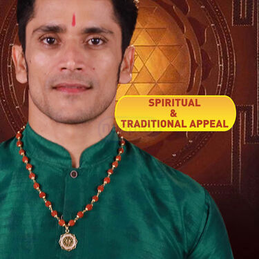 Rudraksh Mala With Shree Yantra Pendant (SYPRM2)