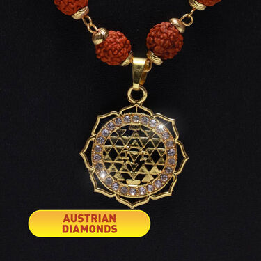 Rudraksh Mala With Shree Yantra Pendant (SYPRM2)