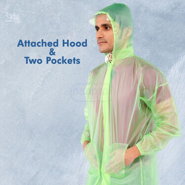 Pick Any 1 Transparent Raincoat With Free Rain Protector Bag Cover For Men (TRCB1)