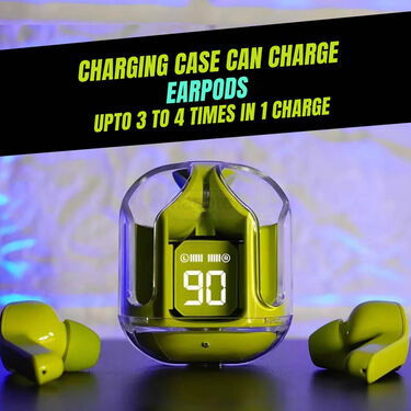 Wireless Ultrapro earpods with Display + Free Rechargeable Golden Trimmer (TWS58)