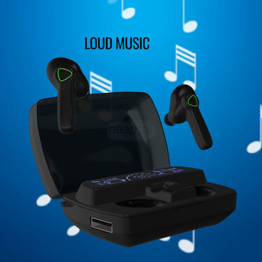 Smart Bluetooth Earbuds With LED Display Power Bank & Torch + Free Trimmer (TWS63)