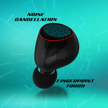 Wireless Bluetooth Earbuds With inbuilt Screen & Powerbank With Free Multipurpose Cable Kit & Mobile Stand (TWS65)