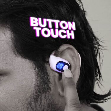 Clip-On Bluetooth Earphone With Display With Free Trimmer (TWS67)