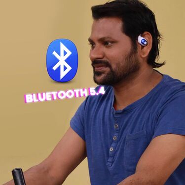 Clip-On Bluetooth Earphone With Display With Free Trimmer (TWS67)