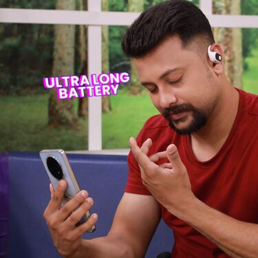 Clip-On Bluetooth Earphone With Display With Free Trimmer (TWS67)