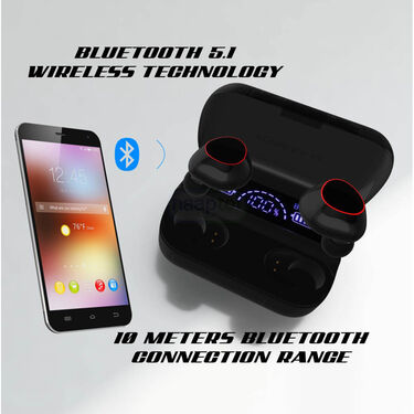 Wireless Earpods with Charging Inbuilt Power Bank M10 with Free 4 in 1 USB Charger Cable (TWS68)
