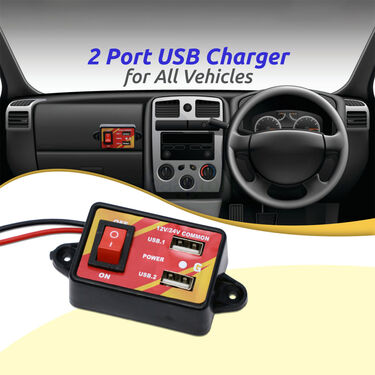 12V/24V Dual/USB//PORT DC Charger For All Truck (UPC)