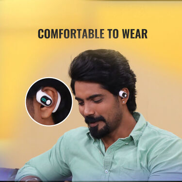 Clip On Wireless Bluetooth Calling Earphone With Display (WSBD)