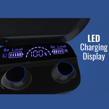 Wireless Bluetooth Earpods with Inbuilt Powerbank + Stylish Watch (TWS28)