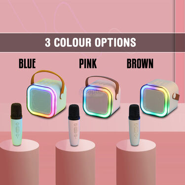 Wireless Bluetooth Karaoke Speaker & Mic with Colourful dancing lights (KBS1)