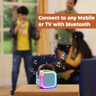 Wireless Bluetooth Karaoke Speaker & Mic with Colourful dancing lights (KBS1)