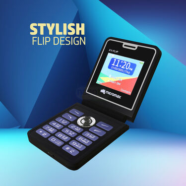 Micromax Dual Sim Big Screen Flip Mobile  (PMH2)