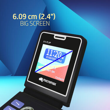 Micromax Dual Sim Big Screen Flip Mobile  (PMH2)