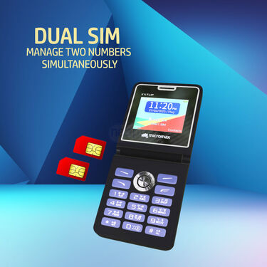 Micromax Dual Sim Big Screen Flip Mobile  (PMH2)